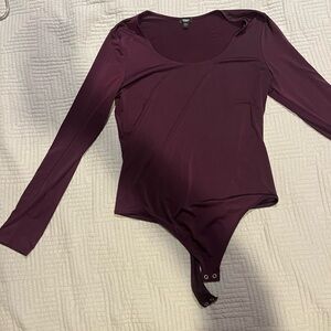 Express plum long sleeve body contour